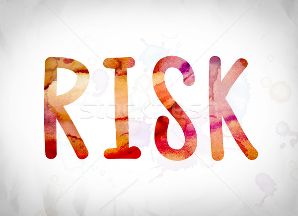 Risk Concept Watercolor Word Art Stock photo © enterlinedesign