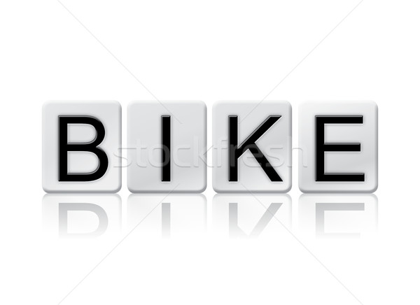 Bike Isolated Tiled Letters Concept and Theme Stock photo © enterlinedesign
