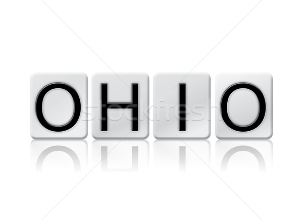 Ohio isolato piastrellato lettere parola scritto Foto d'archivio © enterlinedesign