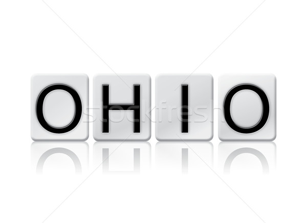 Ohio isolé carrelage lettres mot écrit Photo stock © enterlinedesign