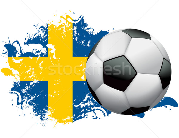 Sweden Soccer Grunge Design Stock photo © enterlinedesign