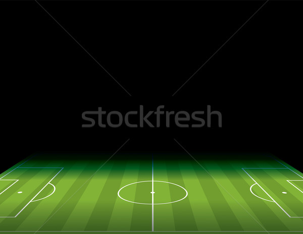 Voetbal voetbalveld exemplaar ruimte illustratie voetbalveld kamer Stockfoto © enterlinedesign