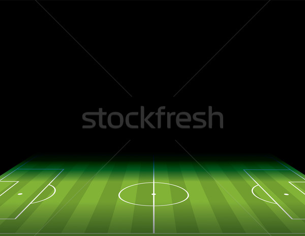 Soccer Football Field with Copyspace Illustration Stock photo © enterlinedesign