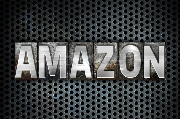 Amazon Concept Metal Letterpress Type Stock photo © enterlinedesign