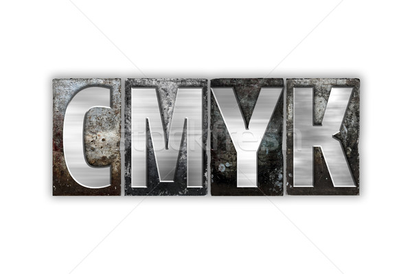 Stock photo: CMYK Concept Isolated Metal Letterpress Type