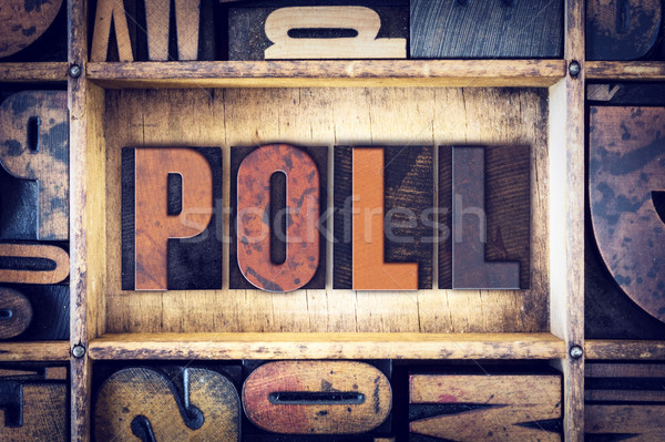 Poll Concept Letterpress Type Stock photo © enterlinedesign