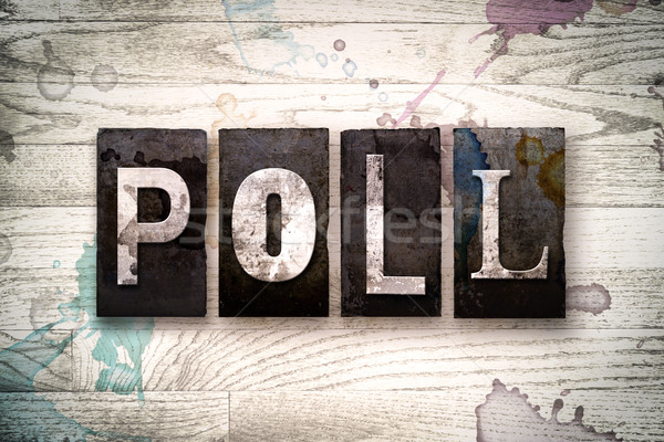 Poll Concept Metal Letterpress Type Stock photo © enterlinedesign