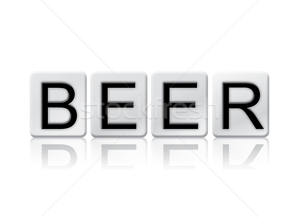 Beer Isolated Tiled Letters Concept and Theme Stock photo © enterlinedesign
