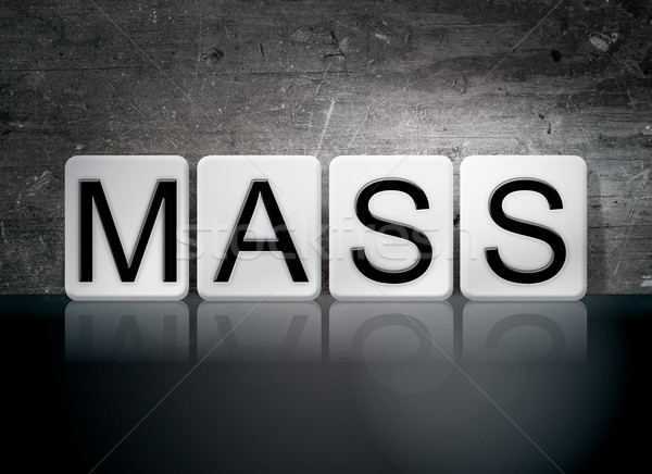 Mass Tiled Letters Concept and Theme Stock photo © enterlinedesign