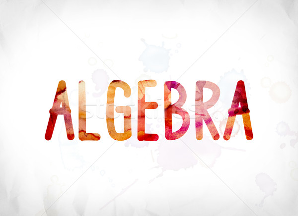 Algebra festett vízfesték szó művészet színes Stock fotó © enterlinedesign