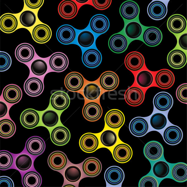 Fidget Spinner Focus Toy Colorful Background Illustration Stock photo © enterlinedesign
