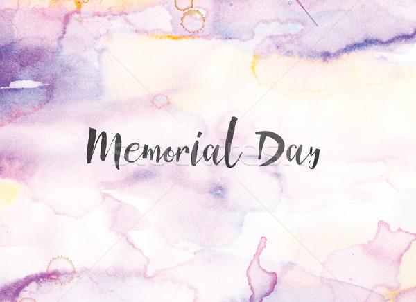 Memorial Day Concept Watercolor and Ink Painting Stock photo © enterlinedesign