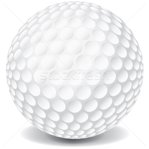 Pelota de golf blanco aislado eps vector 10 Foto stock © enterlinedesign