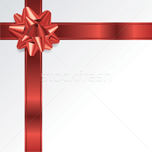 Red Christmas Holiday Bow and Ribbon Background Stock photo © enterlinedesign