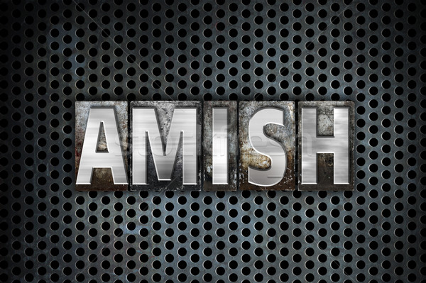 Amish Concept Metal Letterpress Type Stock photo © enterlinedesign