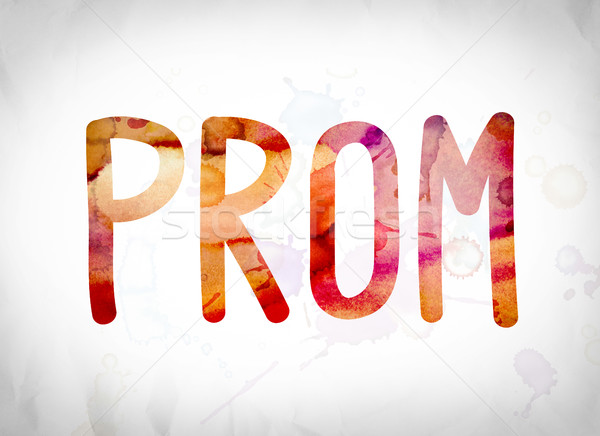 Prom Concept Watercolor Word Art Stock photo © enterlinedesign
