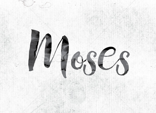 Moses Concept Painted in Ink Stock photo © enterlinedesign