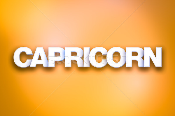 Capricorn Theme Word Art on Colorful Background Stock photo © enterlinedesign