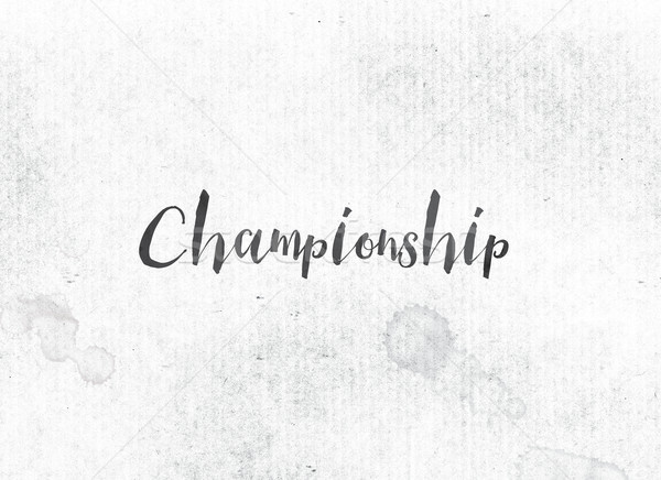 Championship Concept Painted Ink Word and Theme Stock photo © enterlinedesign