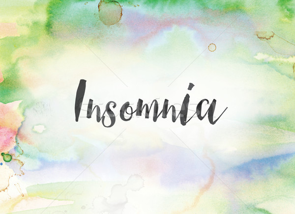 Insomnia Concept Watercolor and Ink Painting Stock photo © enterlinedesign