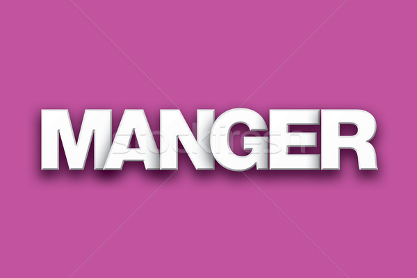 Manger Theme Word Art on Colorful Background Stock photo © enterlinedesign