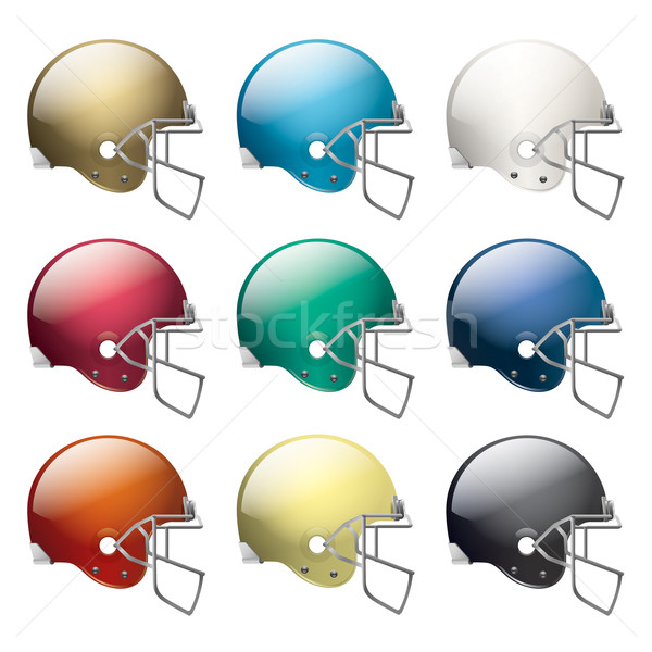 American Football Helmets Stock photo © enterlinedesign
