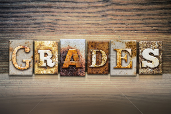 Grades Concept Letterpress Theme Stock photo © enterlinedesign