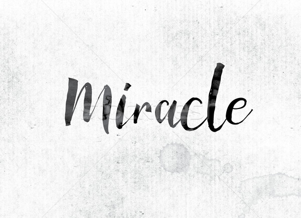 Miracle Concept Painted in Ink Stock photo © enterlinedesign