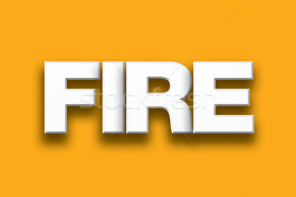 Fire Theme Word Art on Colorful Background Stock photo © enterlinedesign