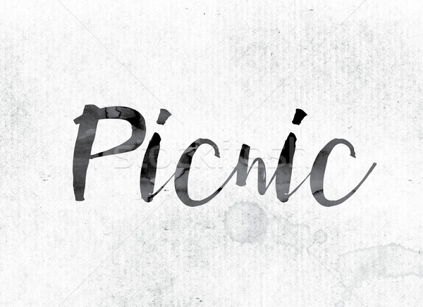 Stock photo: Picnic Concept Painted in Ink