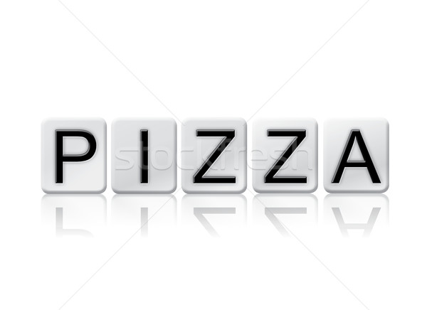 Stock photo: Pizza Isolated Tiled Letters Concept and Theme