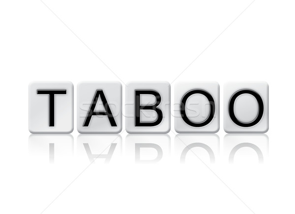 Taboo Isolated Tiled Letters Concept and Theme Stock photo © enterlinedesign