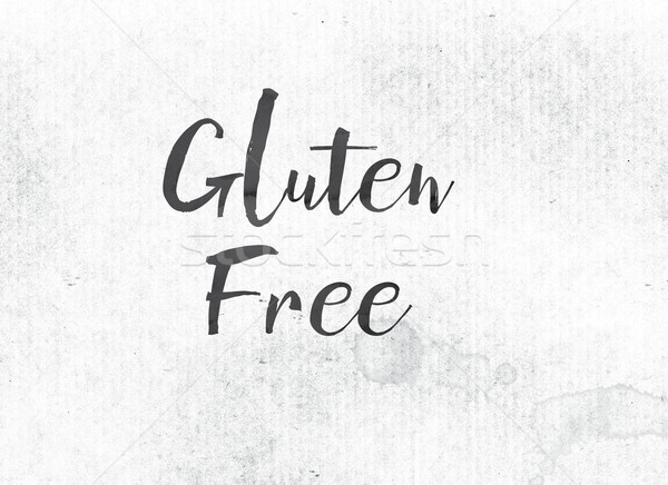 Fara gluten vopsit cerneală cuvant cuvinte negru Imagine de stoc © enterlinedesign