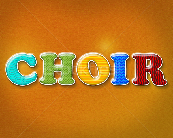 Colorful Choir Theme Stock photo © enterlinedesign