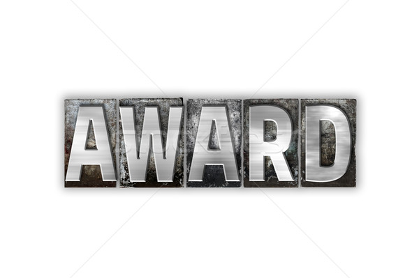 Award Concept Isolated Metal Letterpress Type Stock photo © enterlinedesign