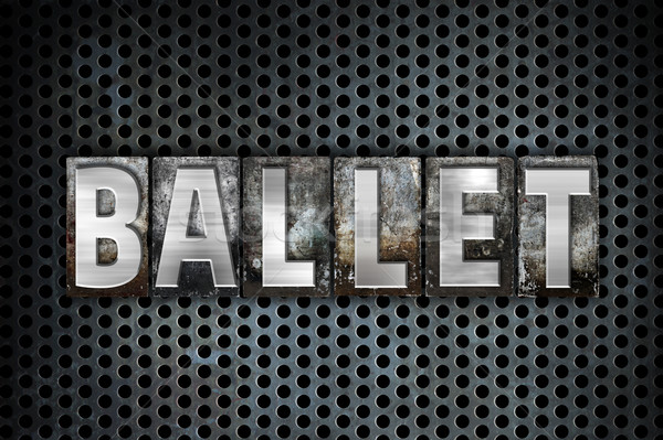 Ballet Concept Metal Letterpress Type Stock photo © enterlinedesign