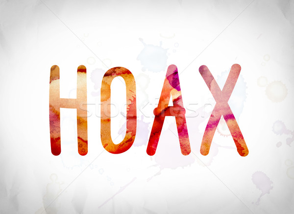 Hoax Concept Watercolor Word Art Stock photo © enterlinedesign