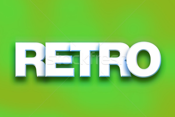 Retro Concept Colorful Word Art Stock photo © enterlinedesign
