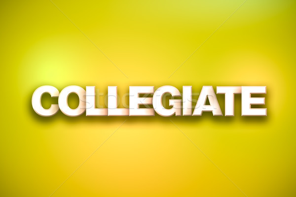 Collegiate Theme Word Art on Colorful Background Stock photo © enterlinedesign