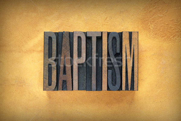 Baptism Letterpress Stock photo © enterlinedesign