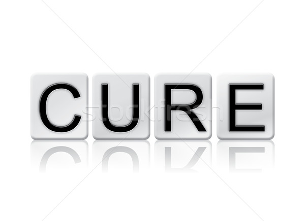 Cure Isolated Tiled Letters Concept and Theme Stock photo © enterlinedesign