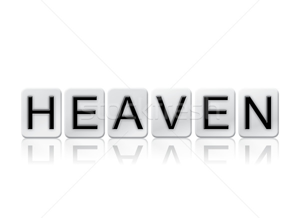 Heaven Isolated Tiled Letters Concept and Theme Stock photo © enterlinedesign