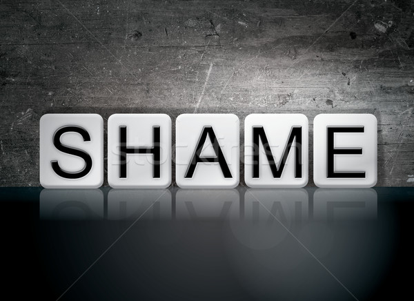 Shame Tiled Letters Concept and Theme Stock photo © enterlinedesign