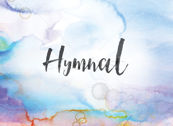 Hymnal Concept Watercolor and Ink Painting Stock photo © enterlinedesign
