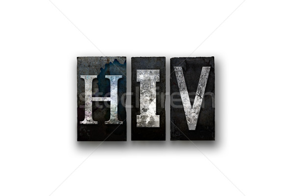 HIV Concept Isolated Letterpress Type Stock photo © enterlinedesign