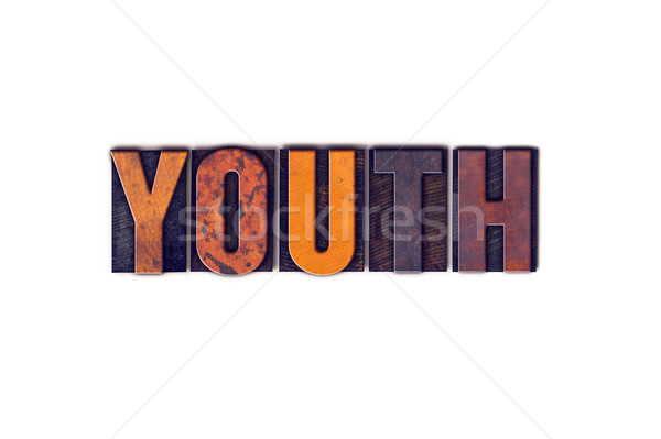 Youth Concept Isolated Letterpress Type Stock photo © enterlinedesign