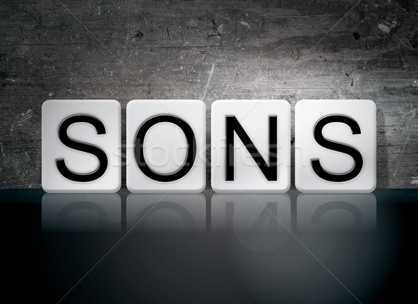 Sons Tiled Letters Concept and Theme Stock photo © enterlinedesign