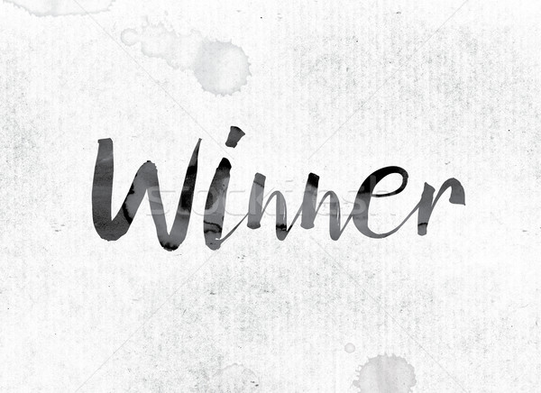 Winner Concept Painted in Ink Stock photo © enterlinedesign