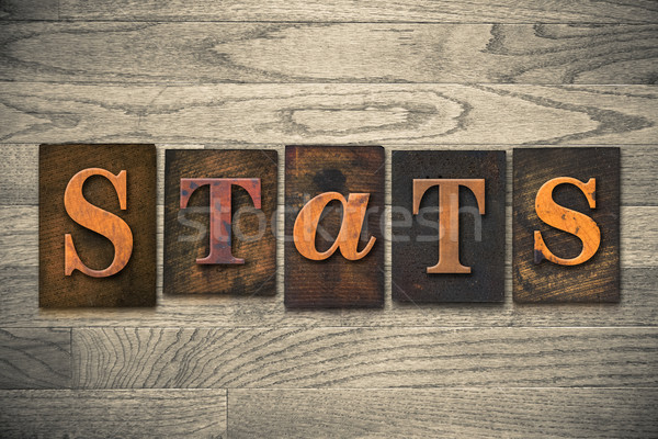 Stats Concept Wooden Letterpress Type Stock photo © enterlinedesign