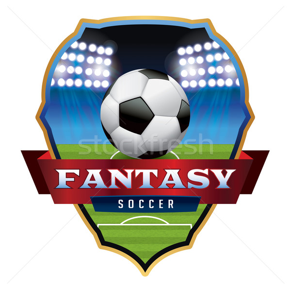 Fantasy Soccer Football Emblem Illustration Stock photo © enterlinedesign